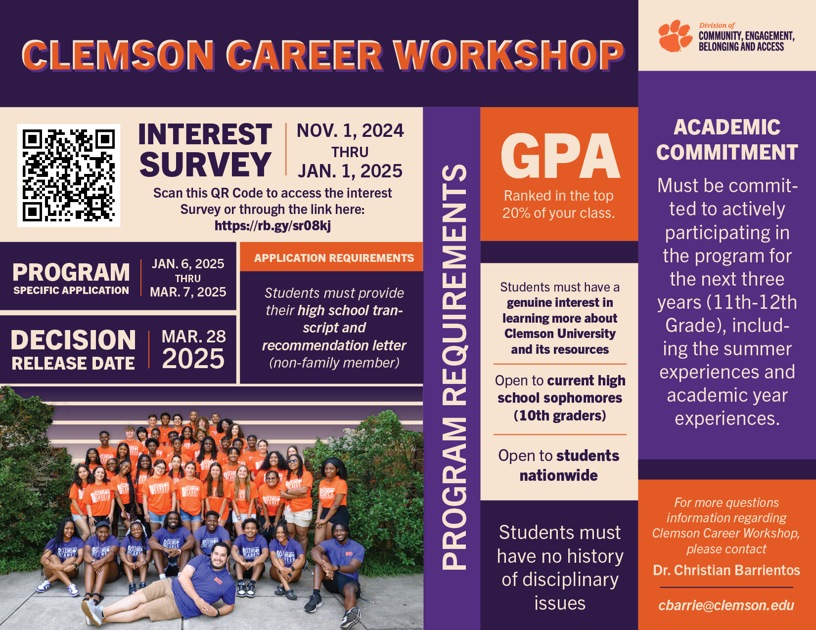 Programas de Clemson impulsan el compromiso estudiantil