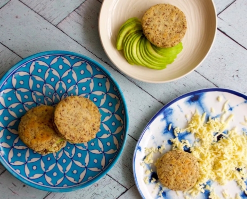 Arepas superfood: preparada con avena, linaza y chía