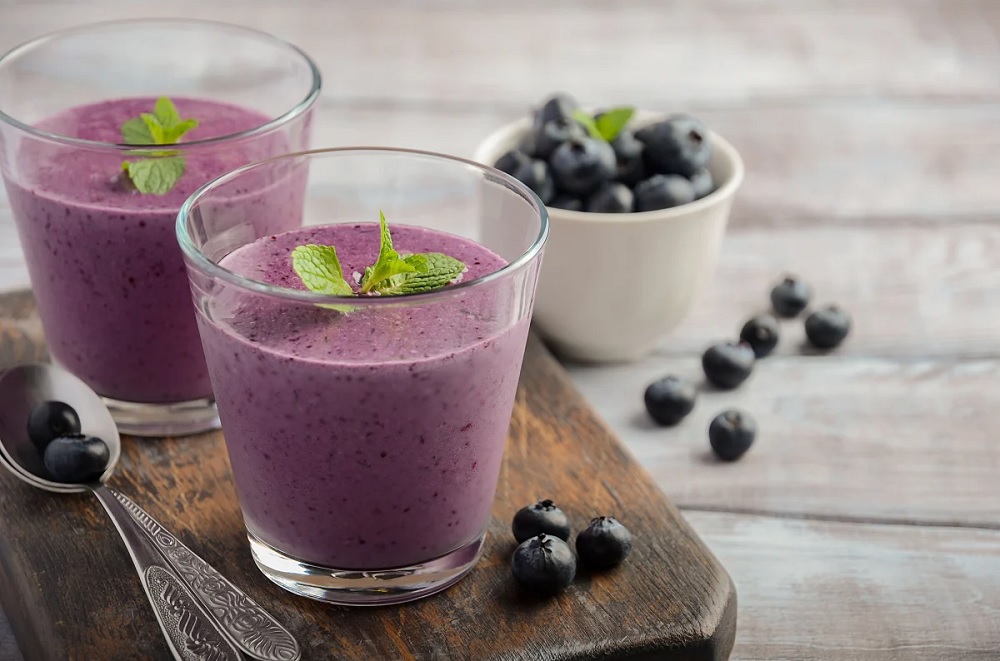 Licuado de arándanos y tofu para un cuerpo saludable y energético