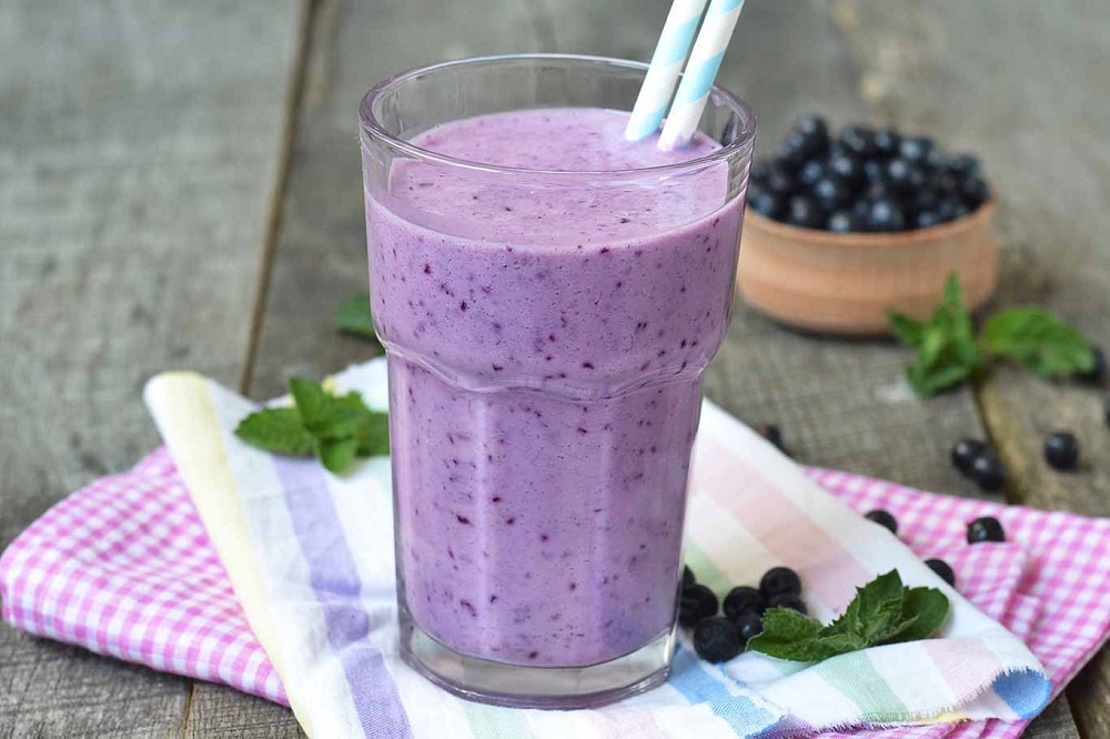 Licuado de arándanos y tofu para un cuerpo saludable y energético