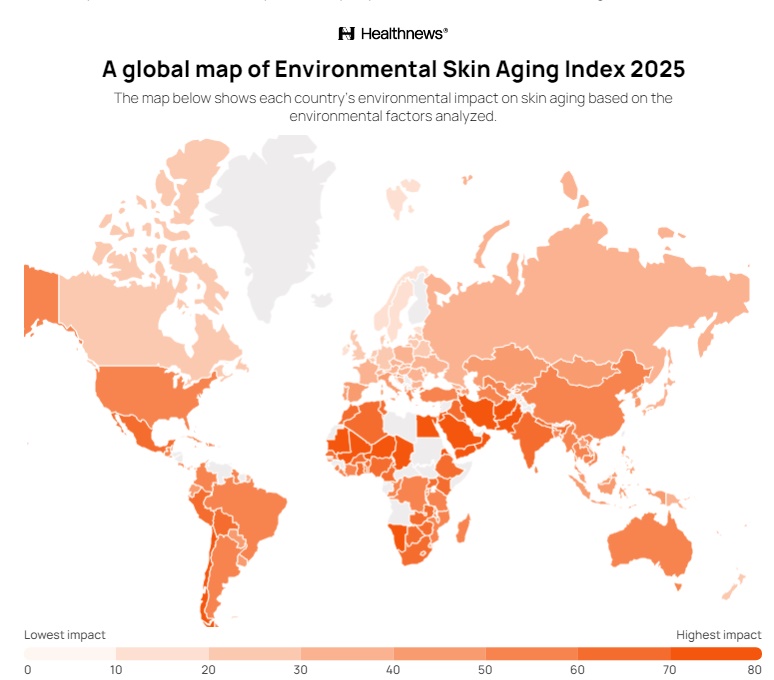 Países donde la piel envejece