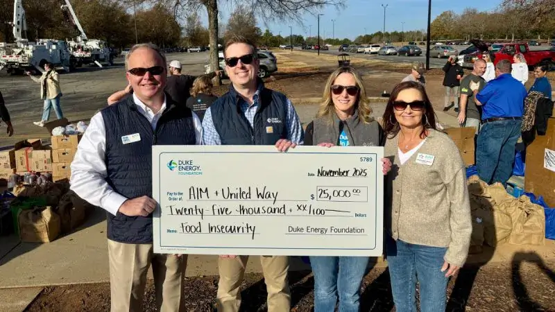 Duke Energy: donaciones para reforzar la lucha contra el hambre
