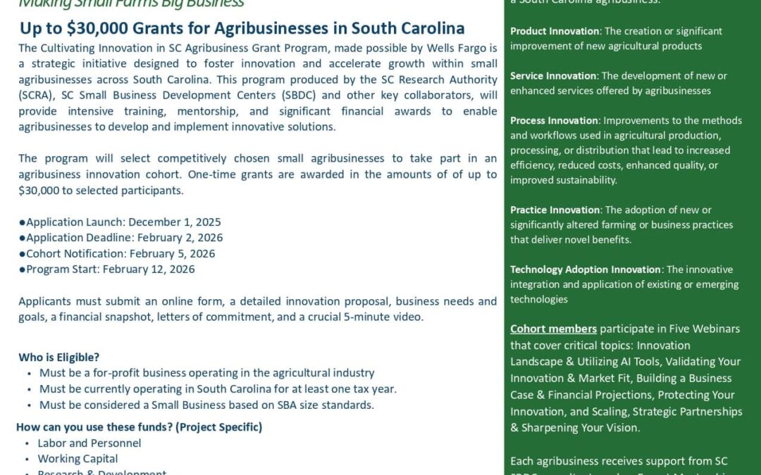 Lanzan programa de innovación agrícola con becas en SC