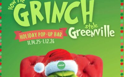 Goza del bar pop-up navideño How the Grinch Stole Greenville