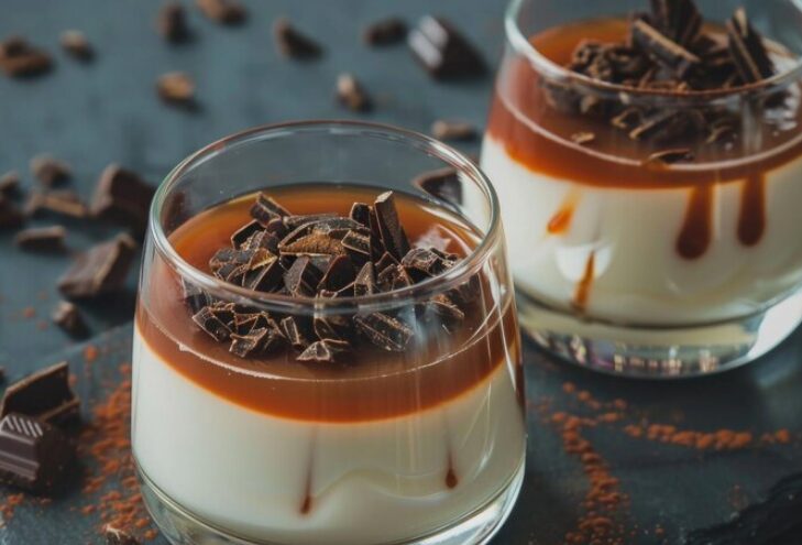 Postre con toque navideño: pudín de caramelo casero