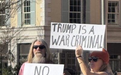 Charleston protesta en contra de la captura de Nicolás Maduro