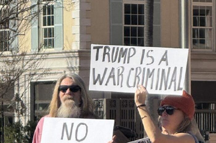 Charleston protesta en contra de la captura de Nicolás Maduro