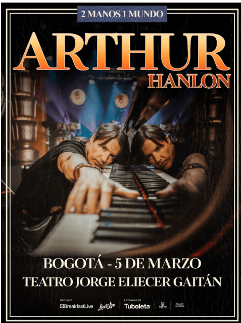 Arthur Hanlon vuelve a Bogotá con un concierto íntimo imperdible
