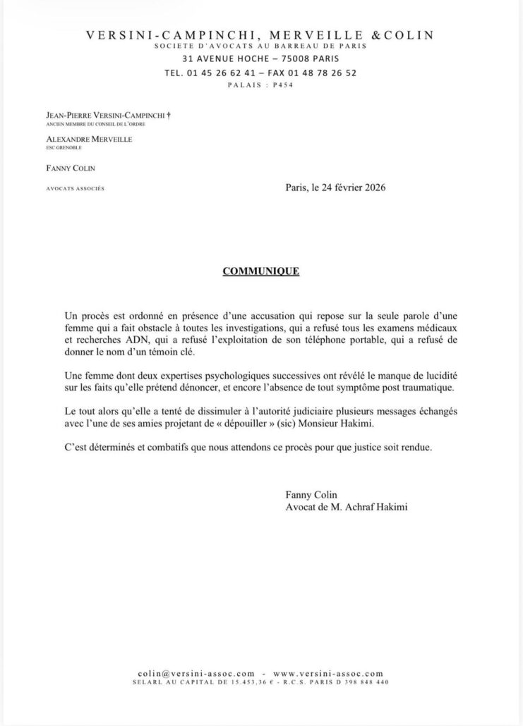 Documento de notificación para Achraf Hakimi 