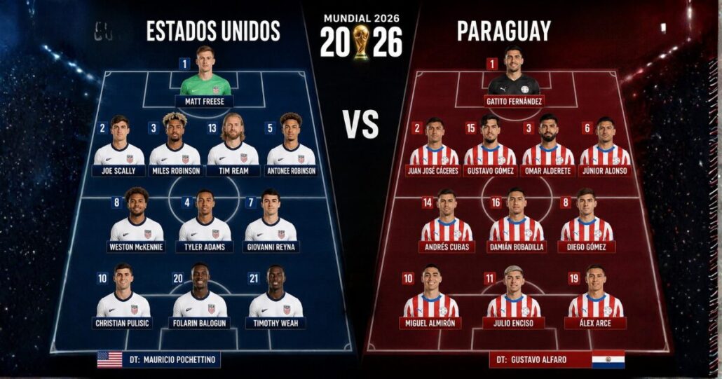 Mundial 2026 | Paraguay y Estados Unidos se enfrentan el viernes 12 de junio de 2026 por la primera fecha del Grupo D de la Copa del Mundo.  El partido se disputará en el SoFi Stadium de Los Ángeles 
