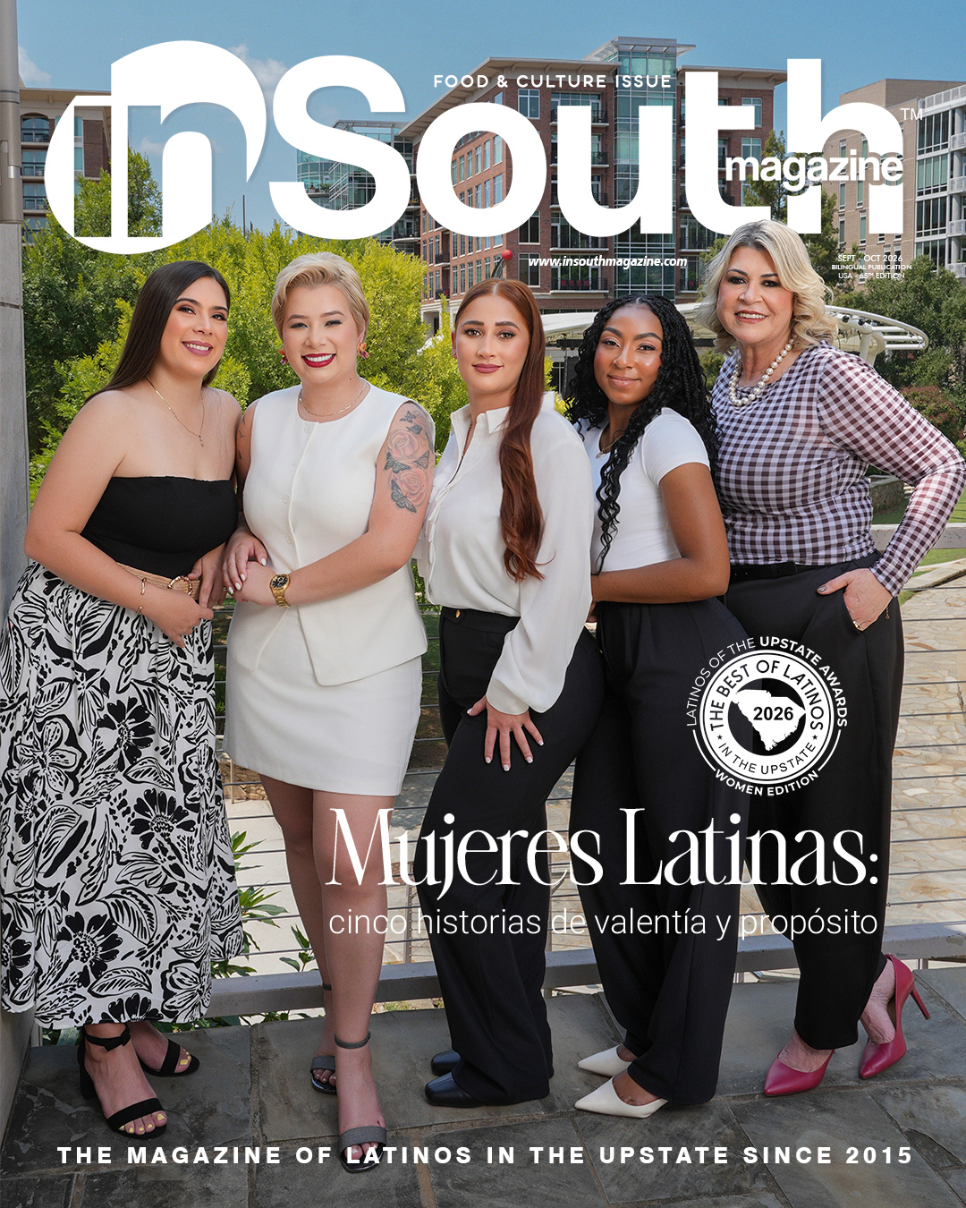 Portada de inSouth Magazine, edición julio–agosto 2026, con el Law Office of Brian T. Smith en Greenville.
